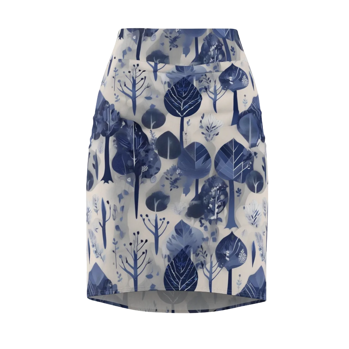 Indigo Canopy on Pencil Skirt — Front