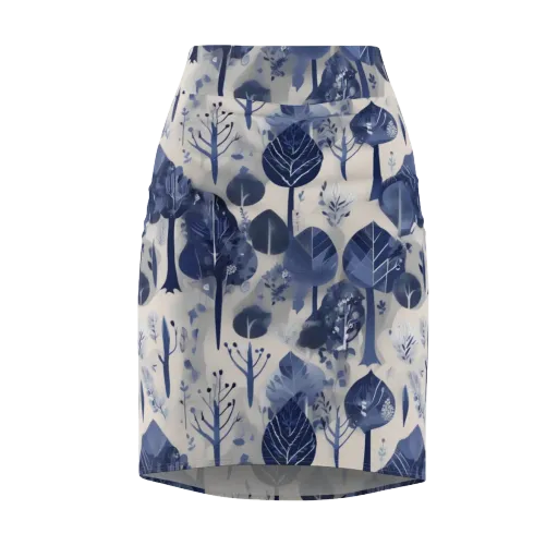 Indigo Canopy on a Pencil Skirt