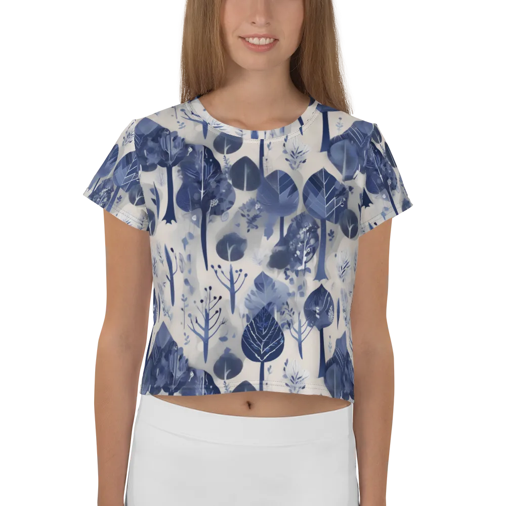 Indigo Canopy on Crop Tee — Front