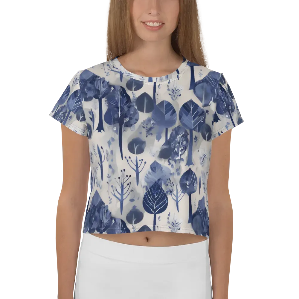 Indigo Canopy on Crop Tee — Front