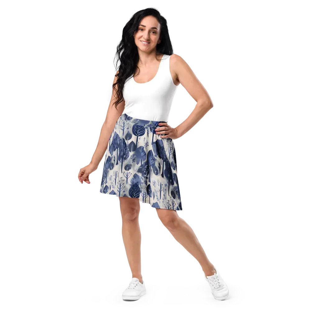 Indigo Canopy on Skater Skirt — Front