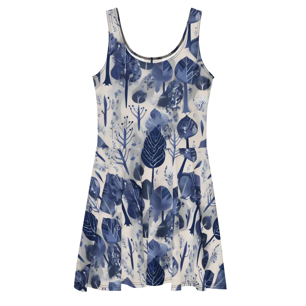 Indigo Canopy on Skater Dress — Front