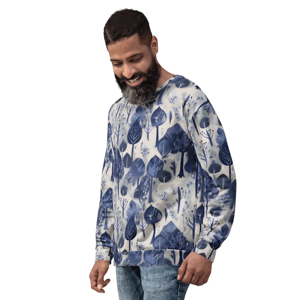 Indigo Canopy on Sweatshirt — Left Front