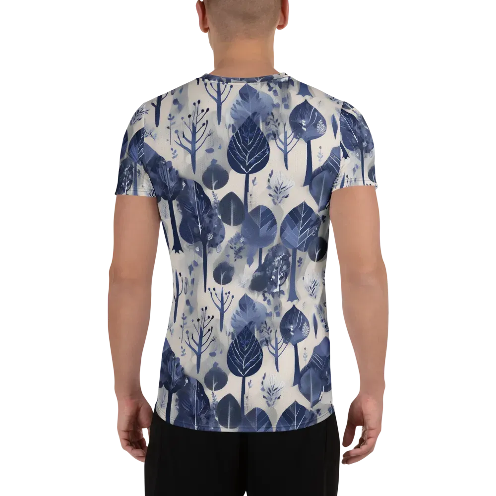 Indigo Canopy on Men's Athletic T-Shirt — Back