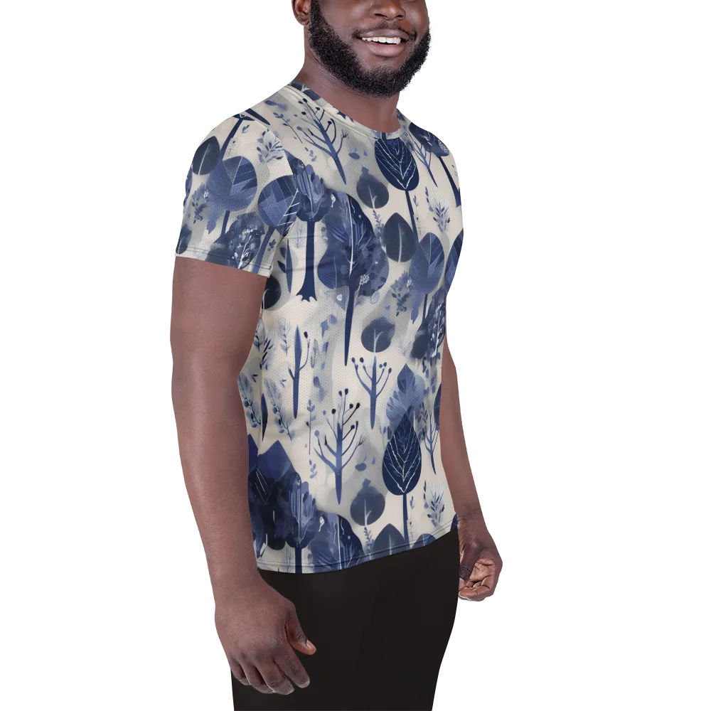 Indigo Canopy on Men's Athletic T-Shirt — Right
