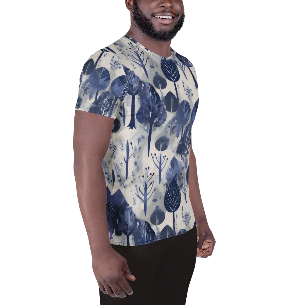 Indigo Canopy on Men's Athletic T-Shirt — Right