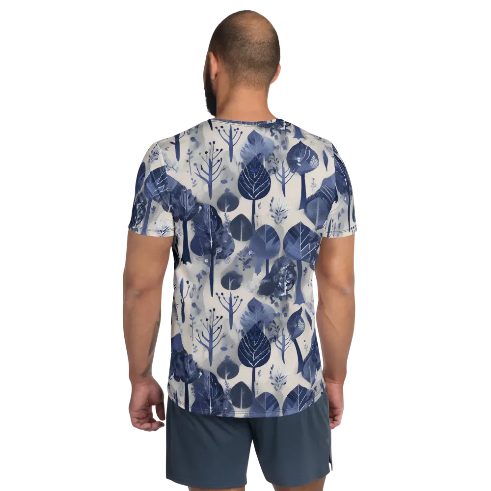 Indigo Canopy on Men's Athletic T-Shirt — Back