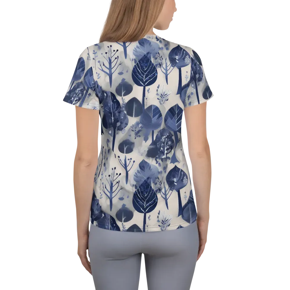 Indigo Canopy on Women's Athletic T-Shirt — Back