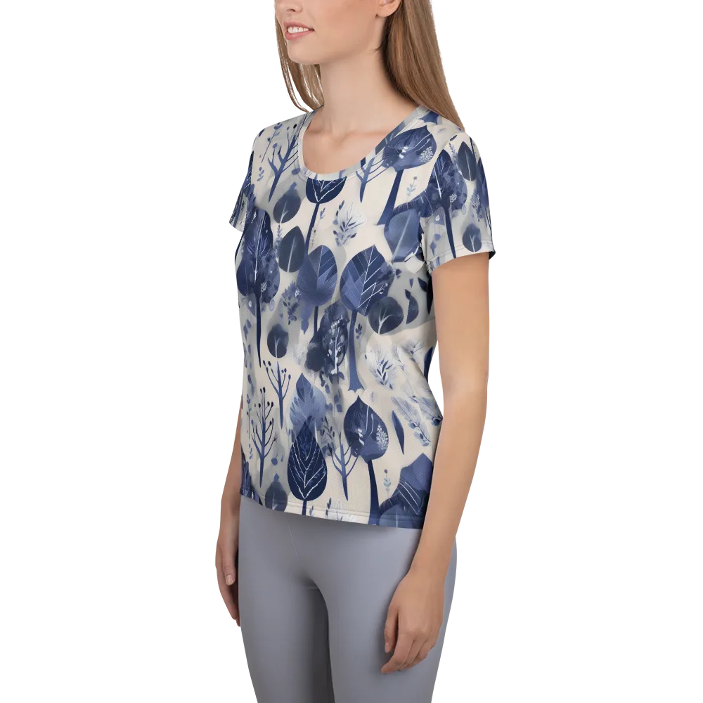 Indigo Canopy on Women's Athletic T-Shirt — Left