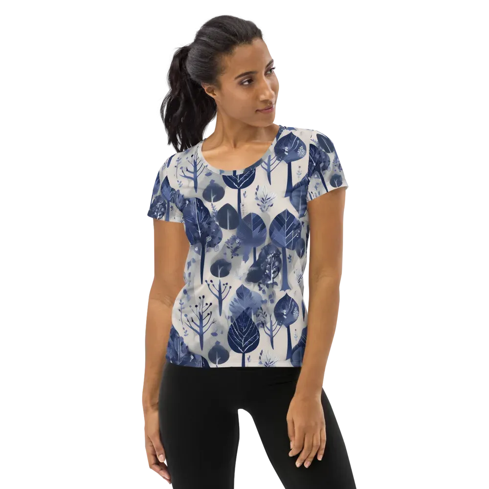 Indigo Canopy on Women's Athletic T-Shirt — Front