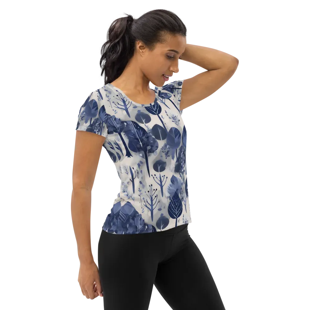 Indigo Canopy on Women's Athletic T-Shirt — Right