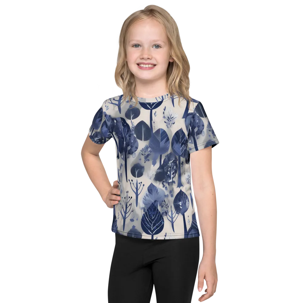 Indigo Canopy on Kids Crew Neck T-Shirt — Front
