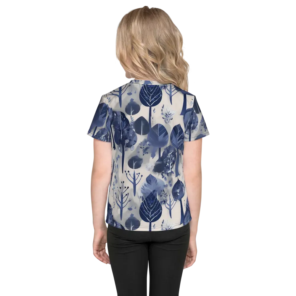 Indigo Canopy on Kids Crew Neck T-Shirt — Back