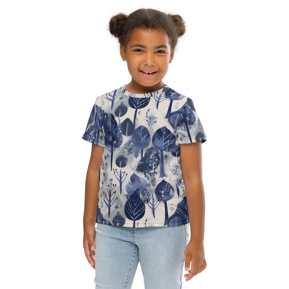 Indigo Canopy on Kids Crew Neck T-Shirt — Front