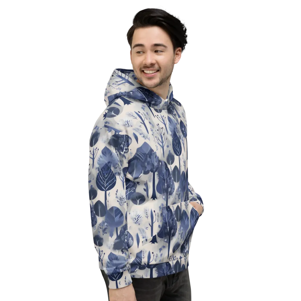 Indigo Canopy on Hoodie — Right