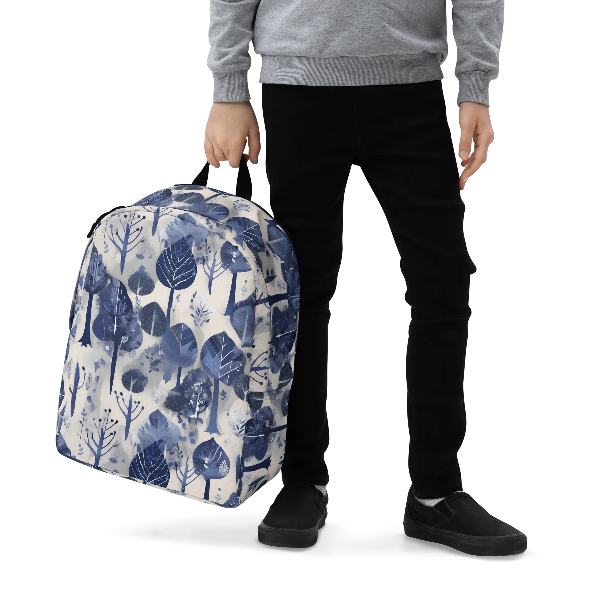 Indigo Canopy on Minimalist Backpack — Zoomed-in