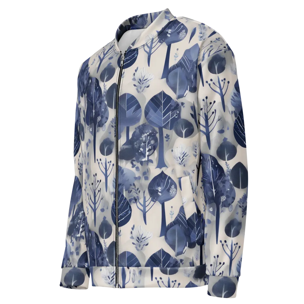 Indigo Canopy on Bomber Jacket — Left Front