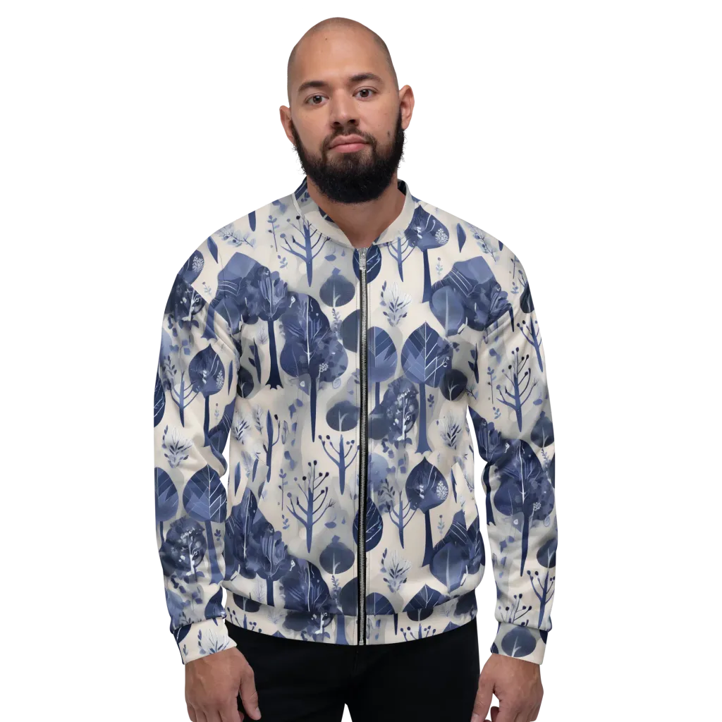Indigo Canopy on Bomber Jacket — Front