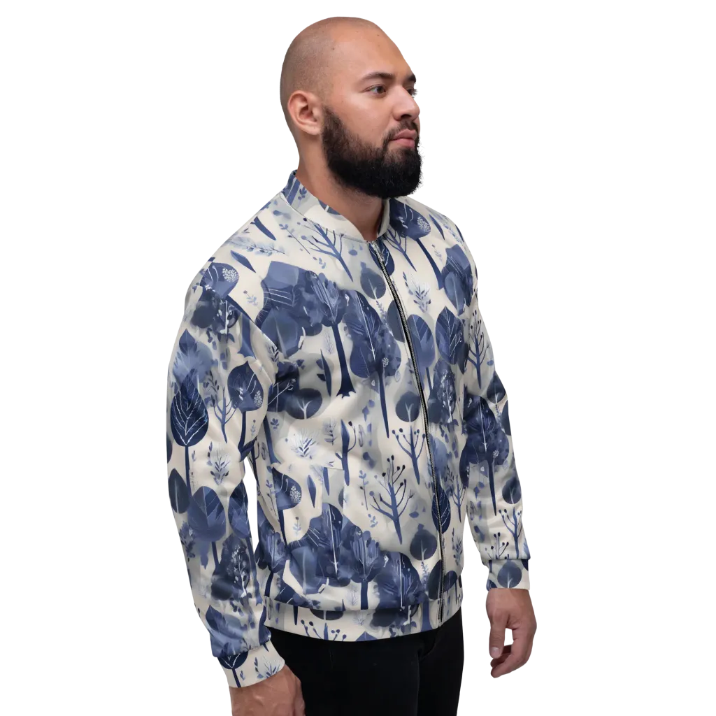 Indigo Canopy on Bomber Jacket — Right