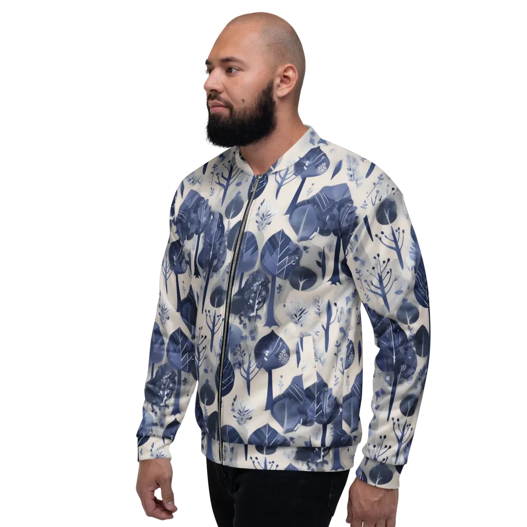 Indigo Canopy on Bomber Jacket — Left