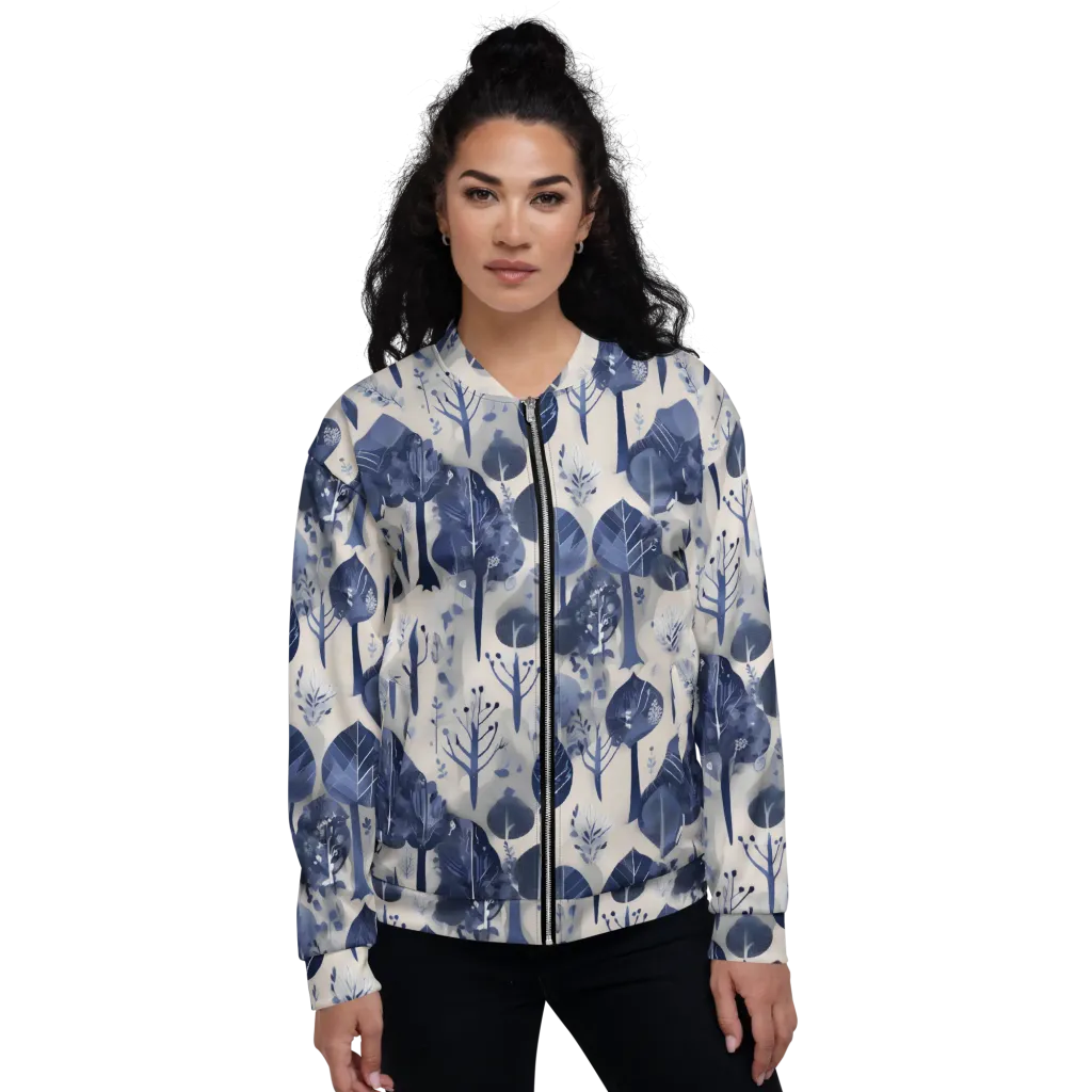 Indigo Canopy on Bomber Jacket — Front