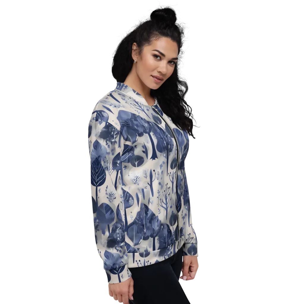 Indigo Canopy on Bomber Jacket — Right