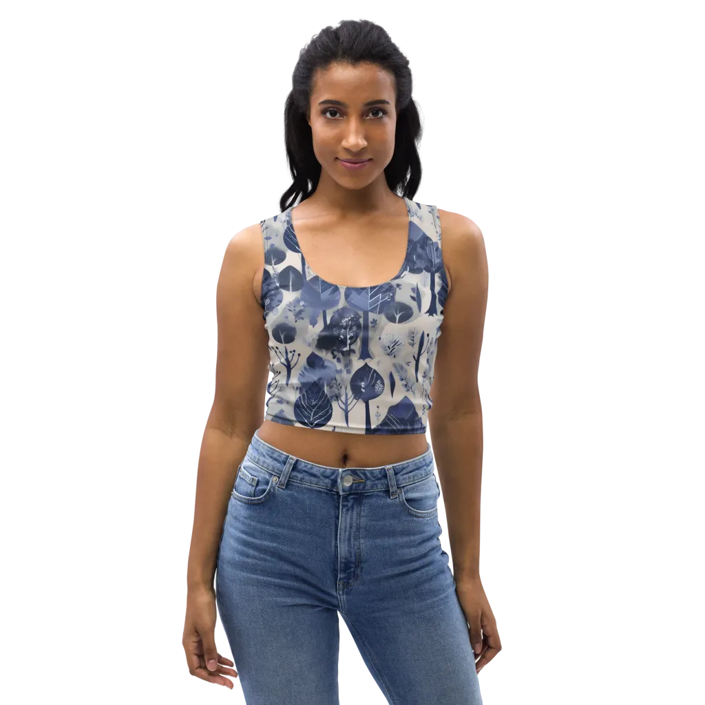 Indigo Canopy on Crop Top — Front