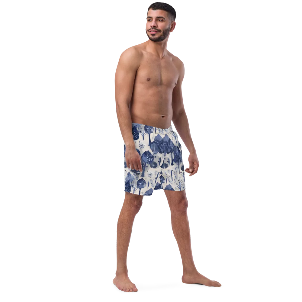 Indigo Canopy on Swim Trunks — Right Front