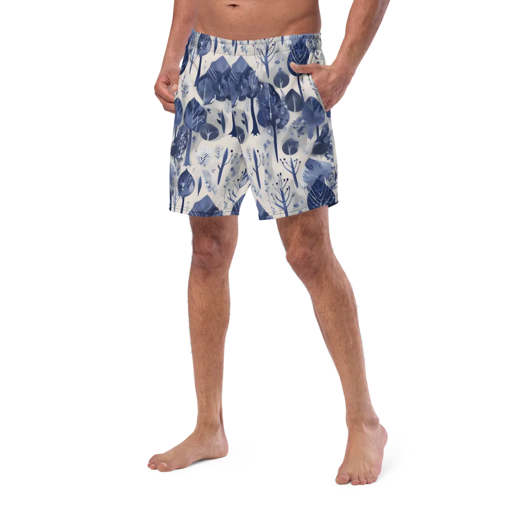 Indigo Canopy on Swim Trunks — Left Front