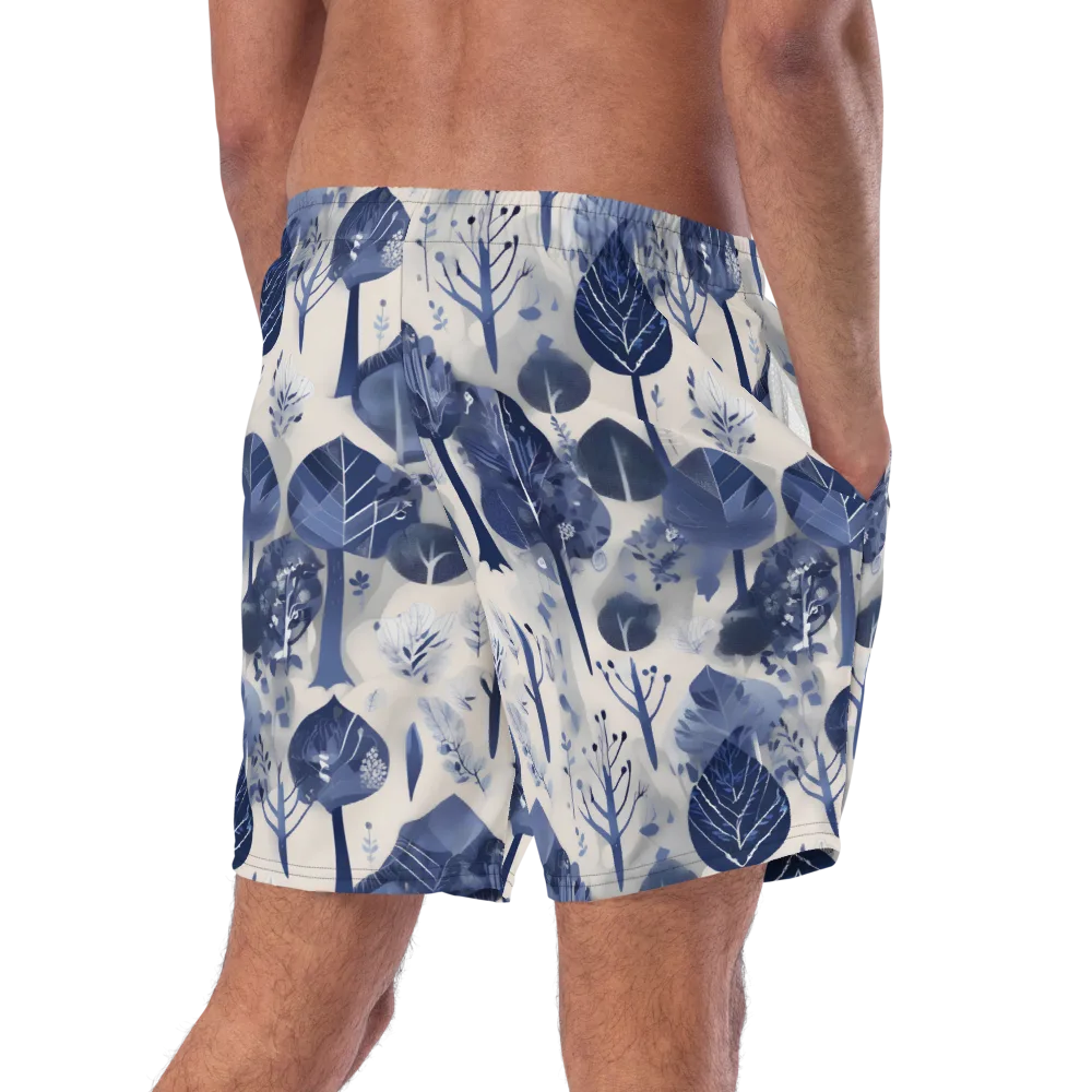 Indigo Canopy on Swim Trunks — Right Back