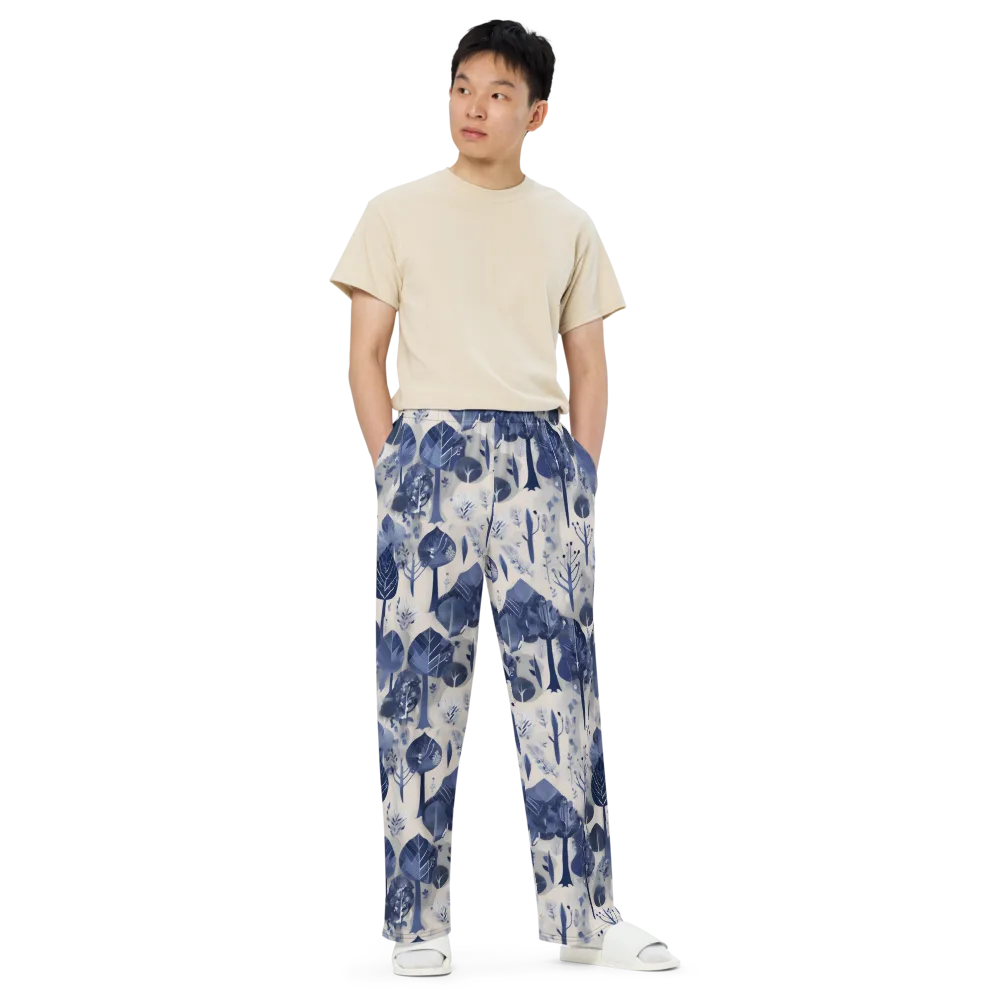 Indigo Canopy on Wide-Leg Pants — Front