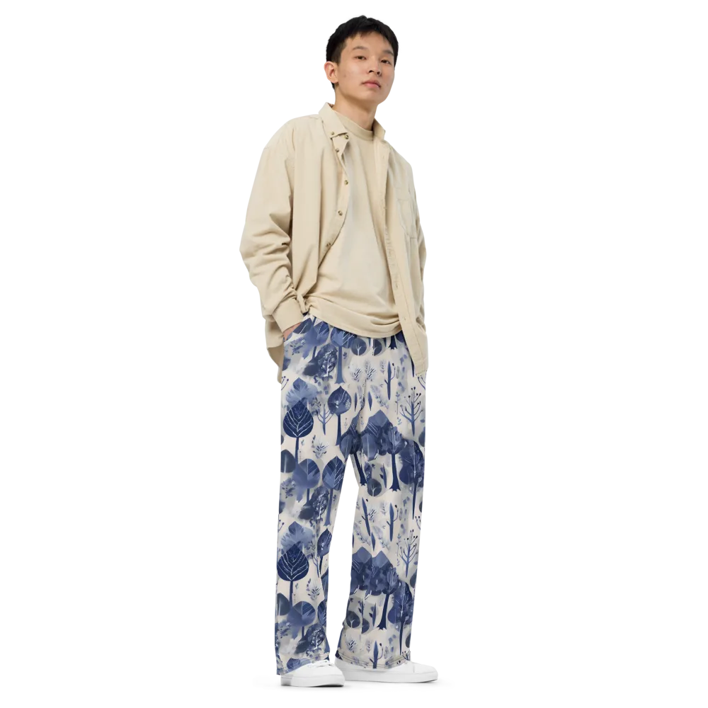 Indigo Canopy on Wide-Leg Pants — Right Front