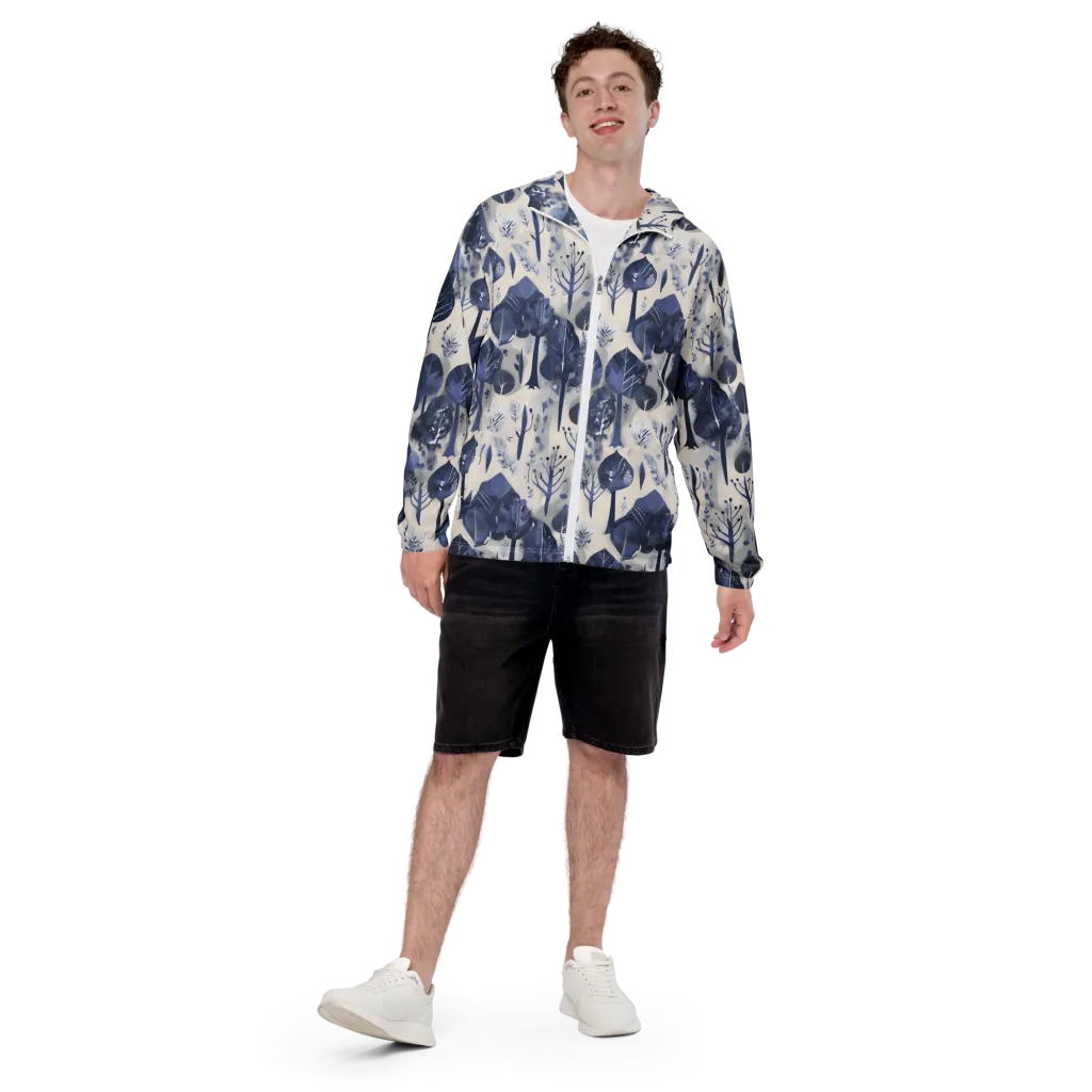 Indigo Canopy on Men's Windbreaker — Front