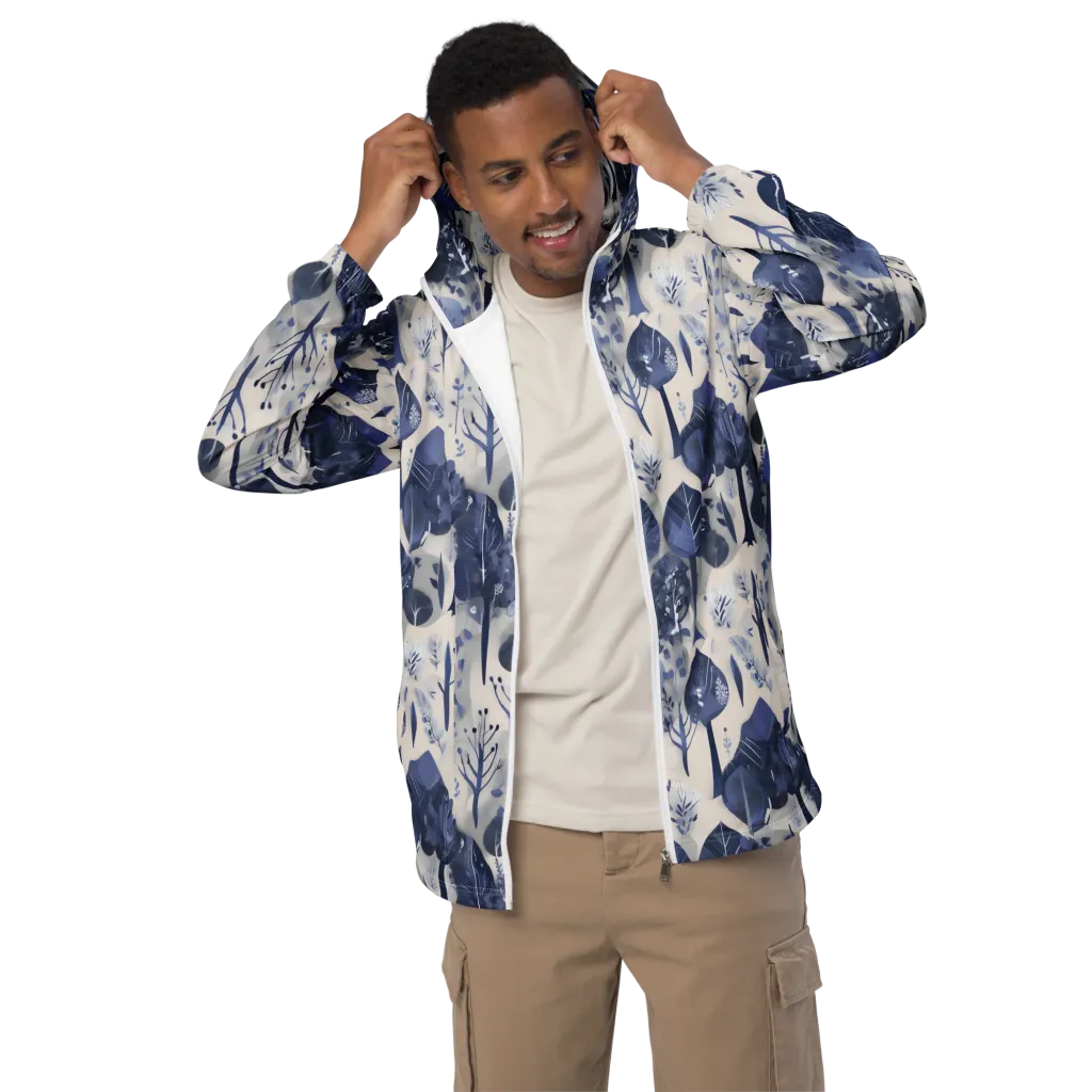 Indigo Canopy on Men's Windbreaker — Front