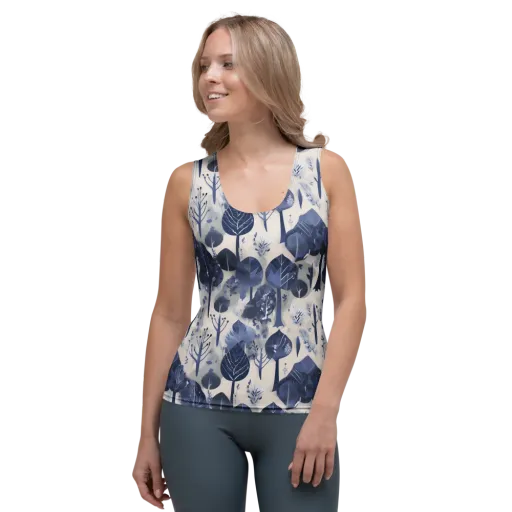 Indigo Canopy on a Women's Tank Top