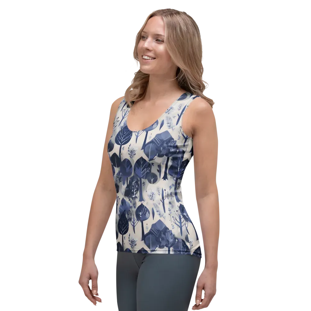 Indigo Canopy on Women's Tank Top — Left Front