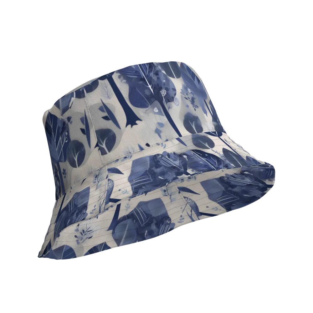 Indigo Canopy on Reversible Bucket Hat — Product details Outside