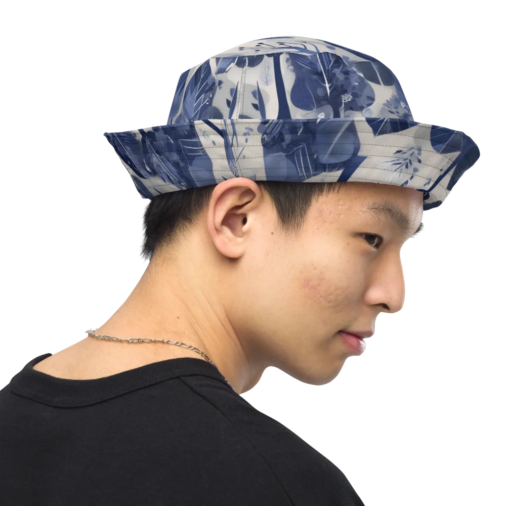 Indigo Canopy on Reversible Bucket Hat — Right Outside