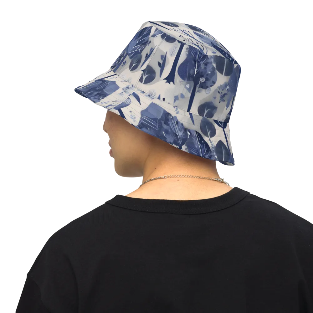Indigo Canopy on Reversible Bucket Hat — Back Inside