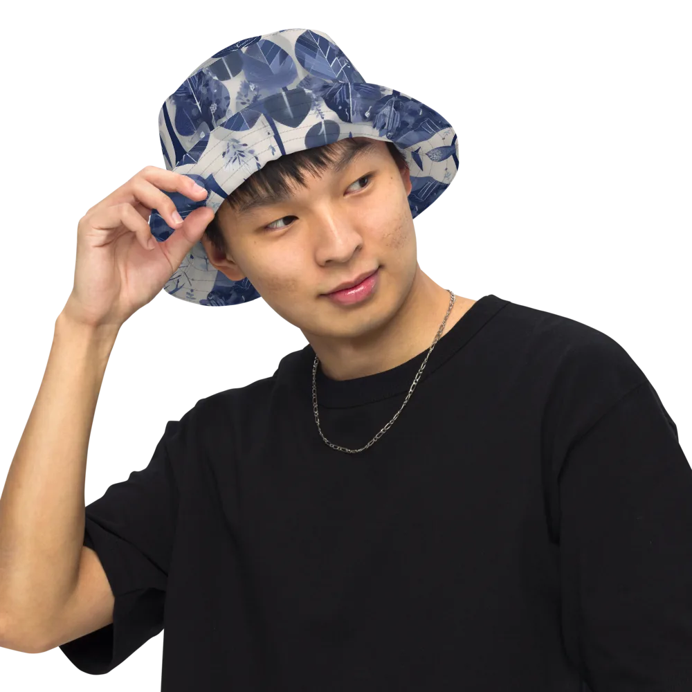 Indigo Canopy on Reversible Bucket Hat — Front Inside