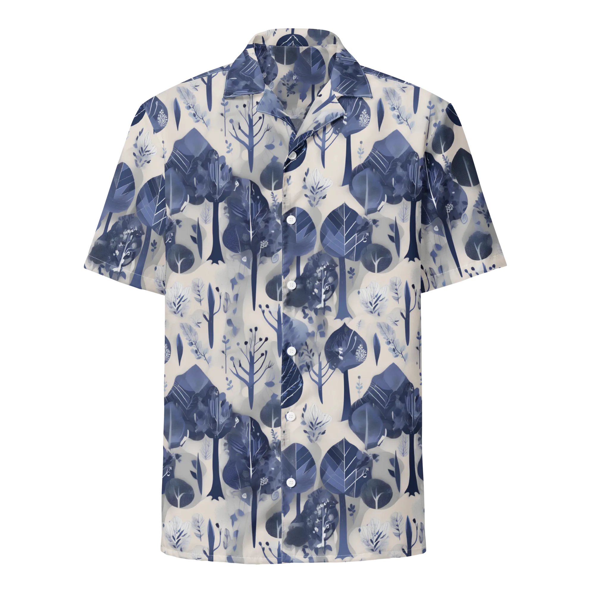 Indigo Canopy on Button Shirt — Front