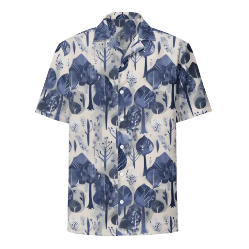 Indigo Canopy on a Button Shirt