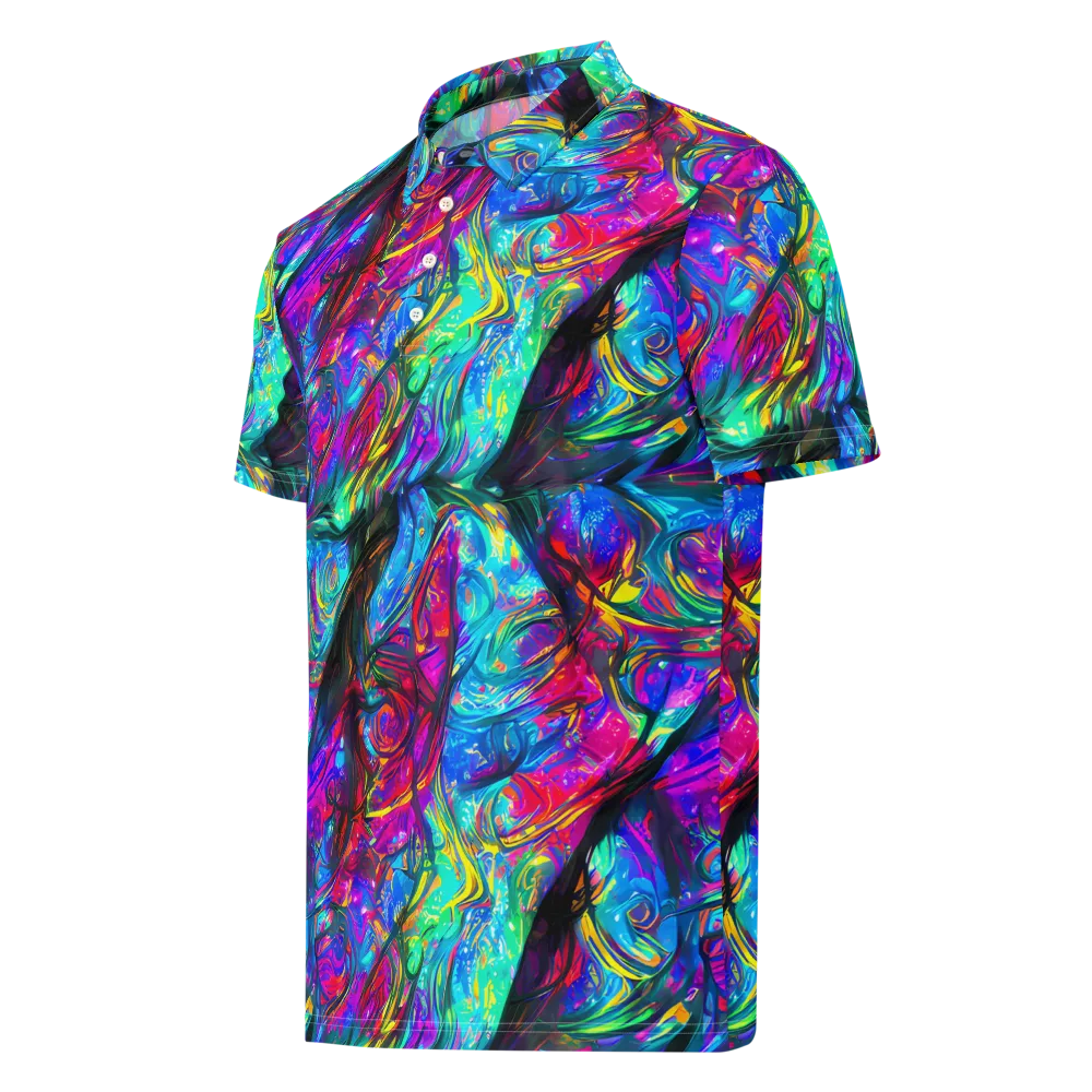 Infinite Vortex on Men's Slim Fit Polo Shirt — Left Front