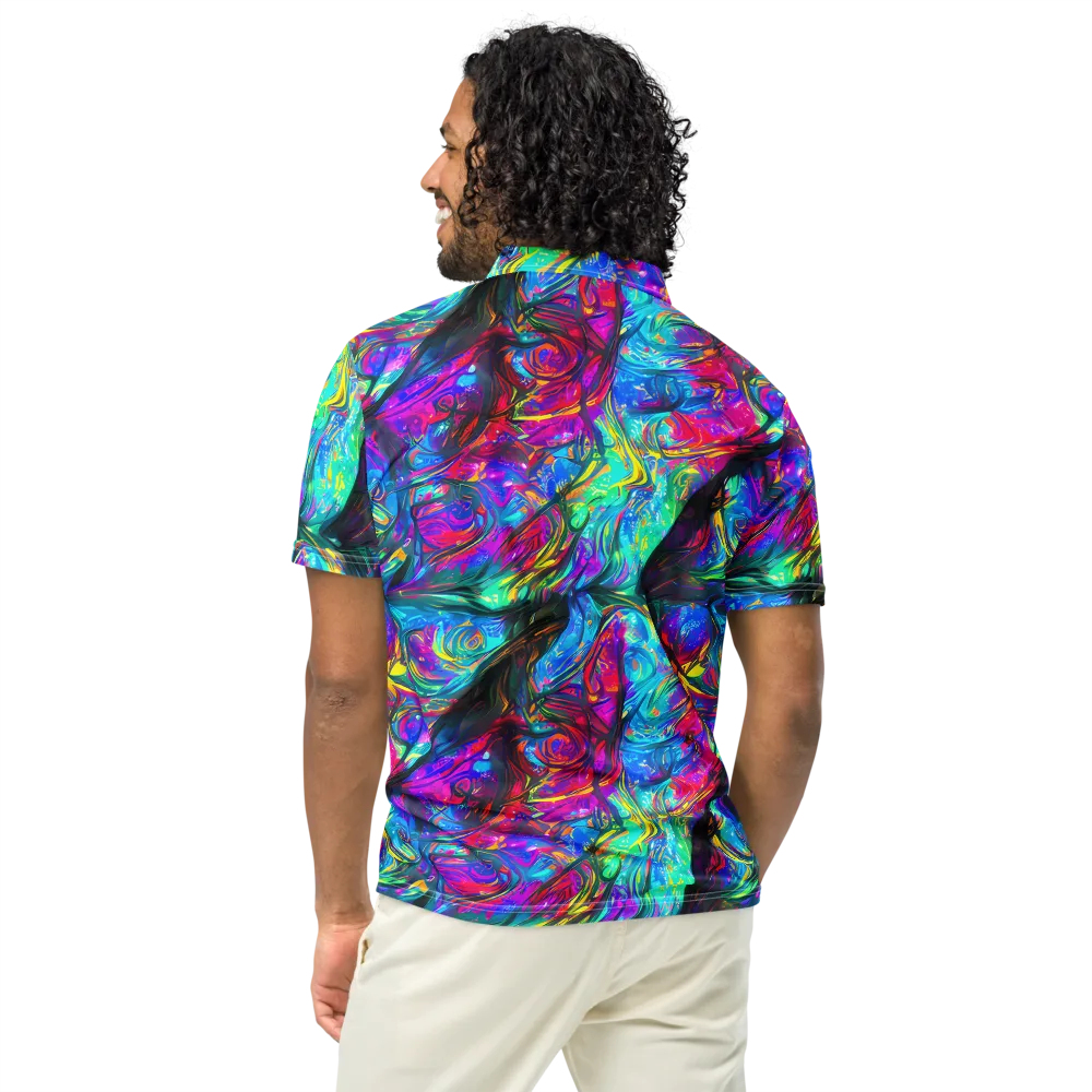 Infinite Vortex on Men's Slim Fit Polo Shirt — Back