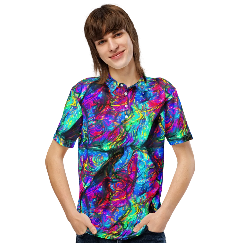 Infinite Vortex on Men's Slim Fit Polo Shirt — Front