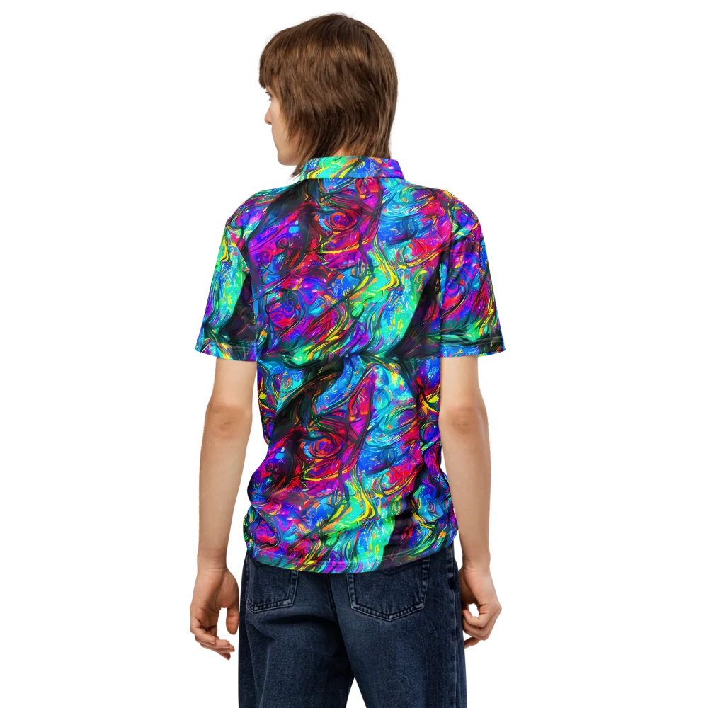Infinite Vortex on Men's Slim Fit Polo Shirt — Back