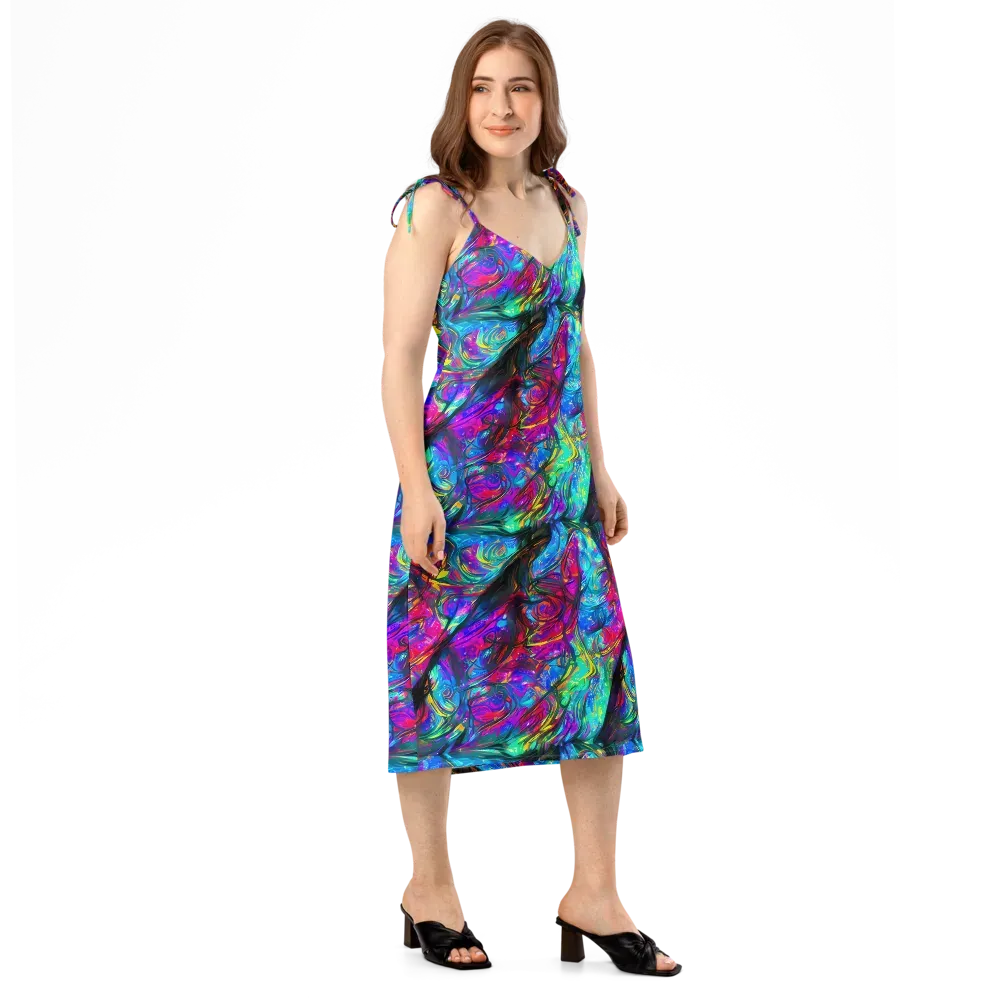 Infinite Vortex on Slip Dress — Right Front