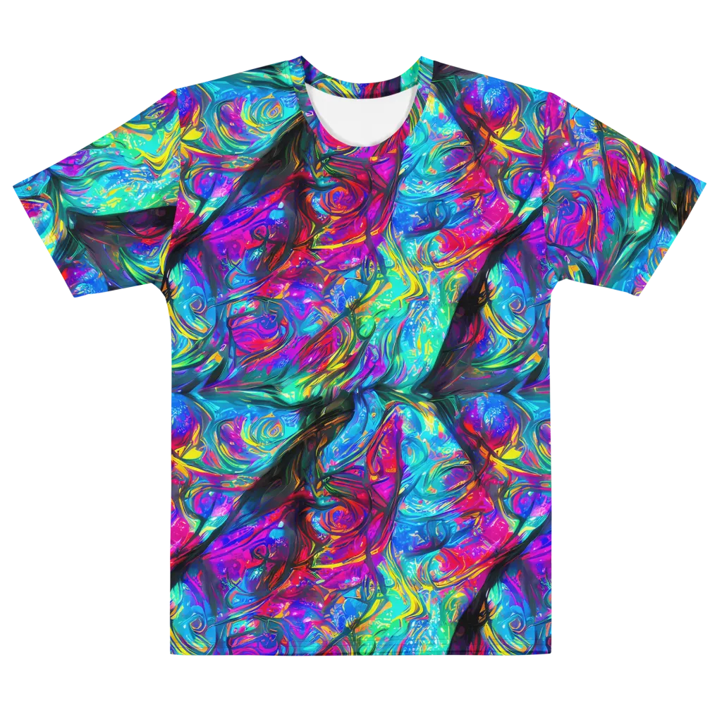 Infinite Vortex on Men's Cotton Crew Neck T-Shirt — Front