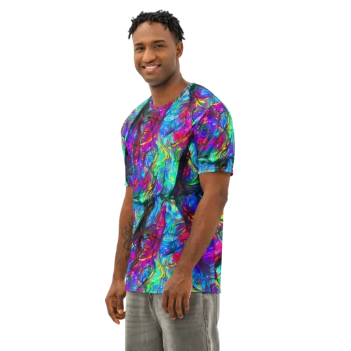 Infinite Vortex on a Men's Cotton Crew Neck T-Shirt