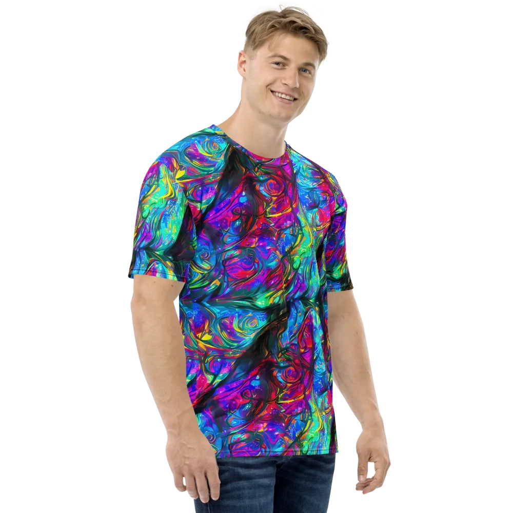 Infinite Vortex on Men's Crew Neck T-Shirt — Right